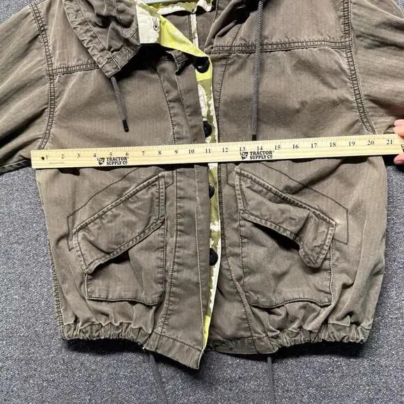 Free People Utility Military Green Jacket Size Small - Picture 7 of 11
